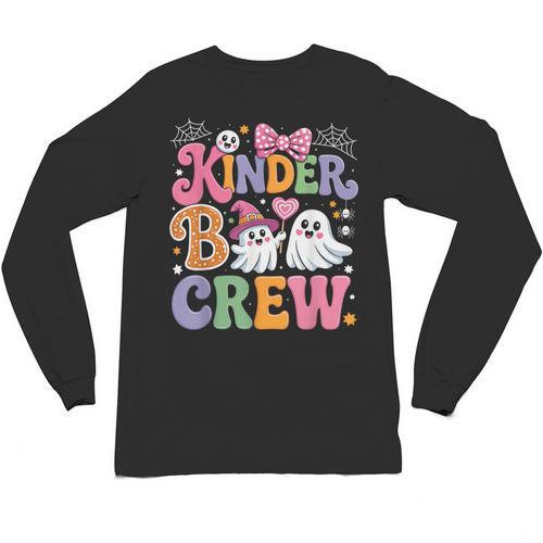 Kinder Boo Crew Kindergarten Teacher Student Halloween Unisex Long Sleeve T-Shirt - teacherstshirts.com UK