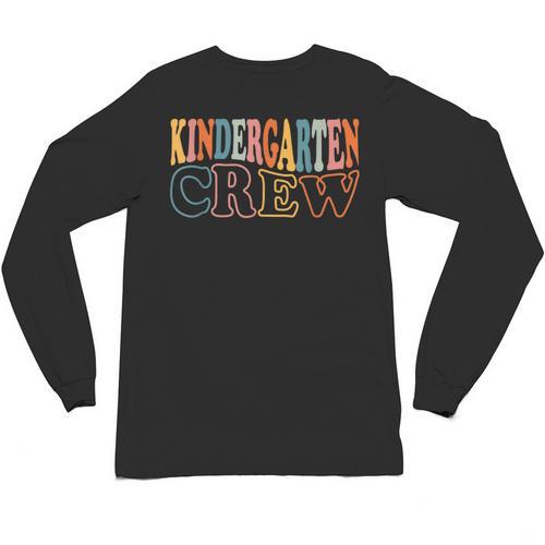 Kinder Crew Kindergarten Teacher First 1st Day Of School Unisex Long Sleeve T-Shirt - teacherstshirts.com DE