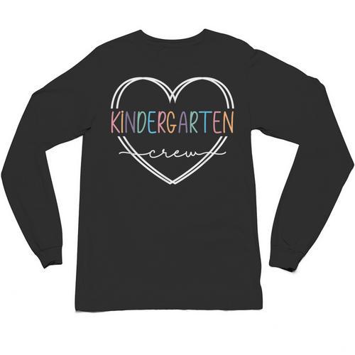 Kindergarten Crew Kinder Crew Teacher Squad Team Preschool Unisex Long Sleeve T-Shirt - teacherstshirts.com CA