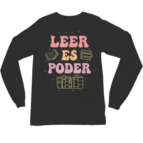 Leer Es Poder Groovy Spanish Teacher Bilingual Maestra Men Women Unisex Long Sleeve T-Shirt - teacherstshirts.com AU