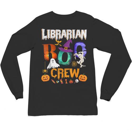 Librarian Boo Crew Teacher Student Halloween Costume Unisex Long Sleeve T-Shirt - teacherstshirts.com AU