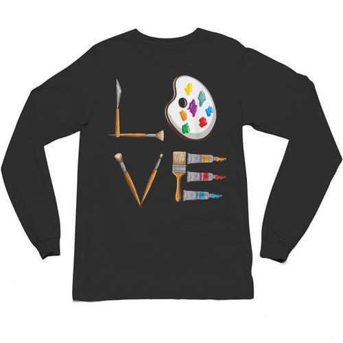 Love Art For Artist Art Teacher Unisex Long Sleeve T-Shirt - teacherstshirts.com CA