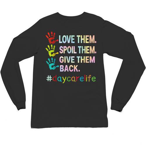 Love Daycare Provider Childcare Teacher Tie Dye Unisex Long Sleeve T-Shirt - teacherstshirts.com