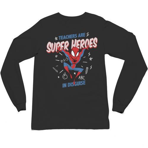 Marvel Spider-Man Teachers Are Super Heroes Unisex Long Sleeve T-Shirt - teacherstshirts.com AU