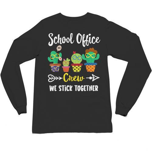 Matching Teacher Back To School School Office Crew Cactus Team School Office Squad Unisex Long Sleeve T-Shirt - teacherstshirts.com