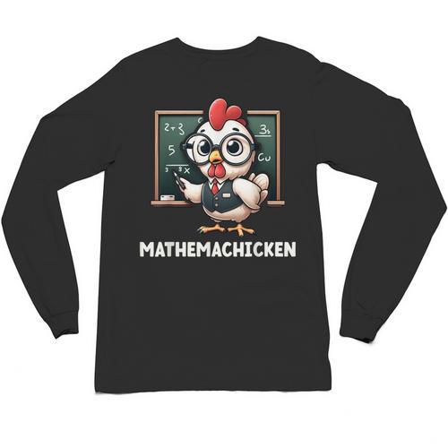 Math Teacher Chicken Mathemachicken Pun Unisex Long Sleeve T-Shirt - teacherstshirts.com CA