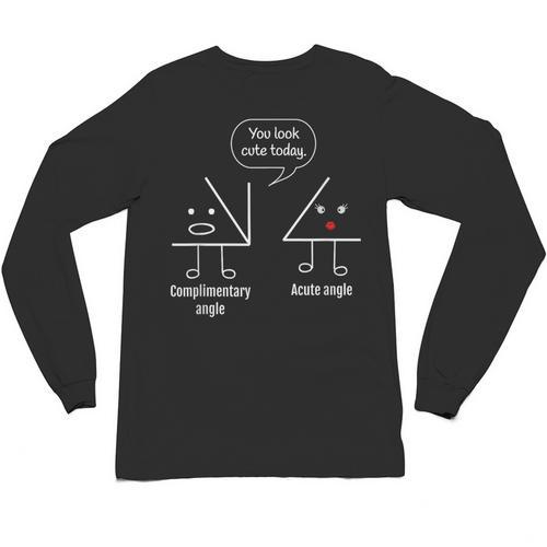 Math Teacher Tee Complimentary Acute Angle T-Shirt Unisex Long Sleeve T-Shirt - teacherstshirts.com AU