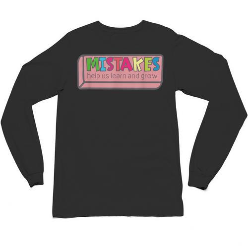 Mistakes Help Us Grow And Learn Teacher Unisex Long Sleeve T-Shirt - teacherstshirts.com