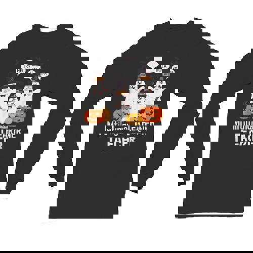 Multilingual Learner Teacher Spooky Halloween ESL Teacher Unisex Long Sleeve T-Shirt - teacherstshirts.com