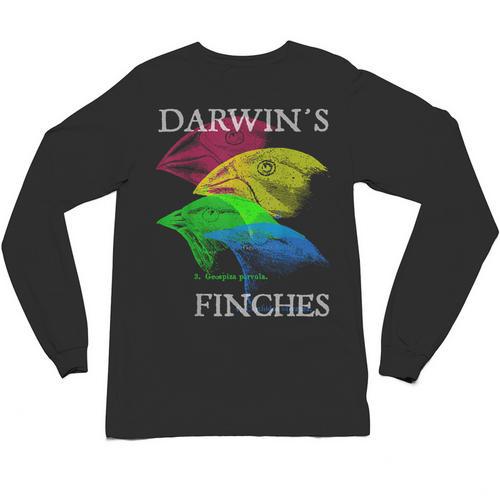 Nerdy Darwin's Finches Evolution Science Biology Teacher Unisex Long Sleeve T-Shirt - teacherstshirts.com UK