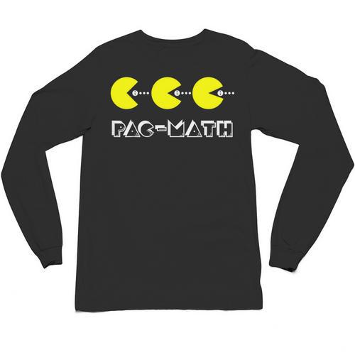 Nerdy Pac-Math Nom Retro Game Precalculus Math Teacher Unisex Long Sleeve T-Shirt - teacherstshirts.com UK