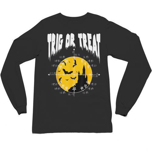 Nerdy Trig Or Treat Halloween Costume Math Teacher Unisex Long Sleeve T-Shirt - teacherstshirts.com AU