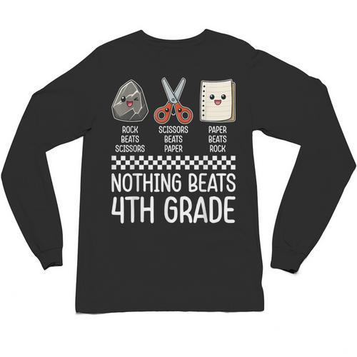 Nothing Beats 4th Grade Back To School Kids Teachers Unisex Long Sleeve T-Shirt - teacherstshirts.com AU