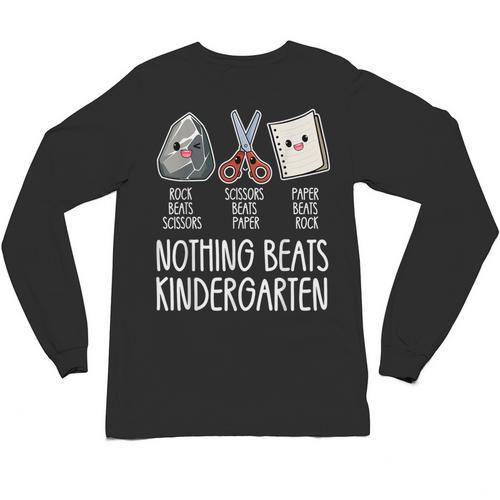 Nothing Beats Kindergarten Back To School Kid Teacher Unisex Long Sleeve T-Shirt - teacherstshirts.com CA