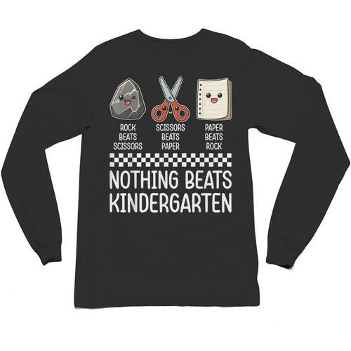 Nothing Beats Kindergarten Back To School Kids Teacher Unisex Long Sleeve T-Shirt - teacherstshirts.com DE