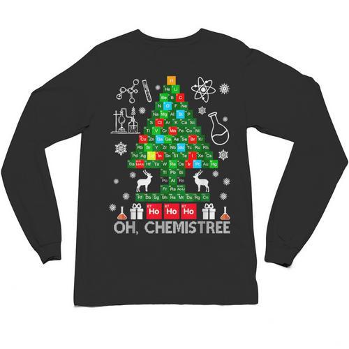 Oh Chemistree Scientist Chemical Christmas Xmas Teacher Unisex Long Sleeve T-Shirt - teacherstshirts.com