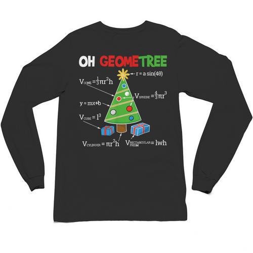 Oh Geometree Christmas Tree Geometry Math Teacher Unisex Long Sleeve T-Shirt - teacherstshirts.com AU