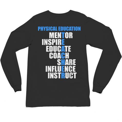 PE Physical Education Teacher For PE Teacher Unisex Long Sleeve T-Shirt - teacherstshirts.com CA