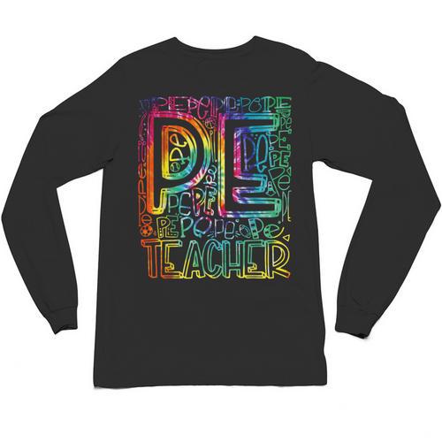 PE Teacher Phys Ed Tie Dye Physical Education Appreciation Unisex Long Sleeve T-Shirt - teacherstshirts.com AU