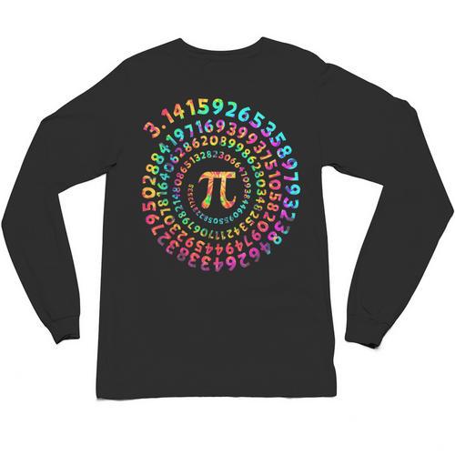 Pi Day Math Teacher Tie Dye Spiral Pi 314 Pi Day Unisex Long Sleeve T-Shirt - teacherstshirts.com