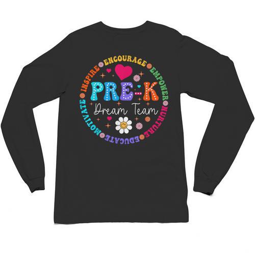 Pre K Dream Team Back To School Boys First Day Teacher Unisex Long Sleeve T-Shirt - teacherstshirts.com DE