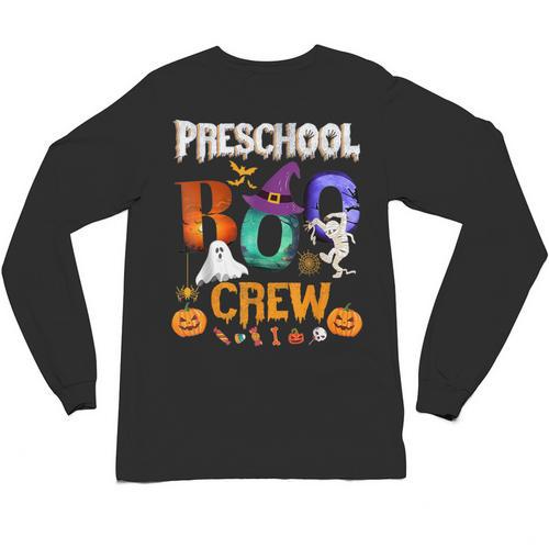Preschool Boo Crew Teacher Student Halloween Costume Men Women Kids Unisex Long Sleeve T-Shirt - teacherstshirts.com AU