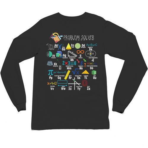 Problem Solver Math Alphabet ABC Teacher Students Unisex Long Sleeve T-Shirt - teacherstshirts.com UK