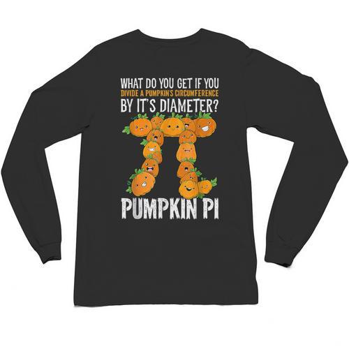 Pumpkin Pi Math Teacher Halloween Geometry Unisex Long Sleeve T-Shirt - teacherstshirts.com DE
