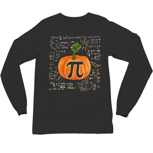 Pumpkin Pi Math Teacher Halloween Pumpkin Pi Unisex Long Sleeve T-Shirt - teacherstshirts.com UK