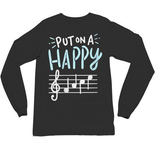 Put On A Happy Face Music Music Teacher Unisex Long Sleeve T-Shirt - teacherstshirts.com DE