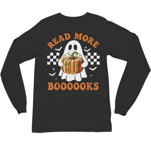Read More Books Halloween Retro Pumpkin Reading Fall Teacher Unisex Long Sleeve T-Shirt - teacherstshirts.com AU