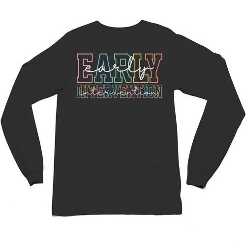 Retro Early Intervention Teacher Intervention Specialist Unisex Long Sleeve T-Shirt - teacherstshirts.com UK