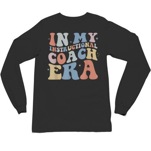 Retro Groovy In My Instructional Coach Era Teacher Unisex Long Sleeve T-Shirt - teacherstshirts.com UK