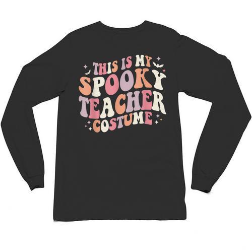 Retro Halloween This Is My Spooky School Teacher Costume Unisex Long Sleeve T-Shirt - teacherstshirts.com AU
