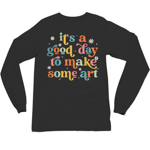 Retro It's a Good Day To Make Some Art Teacher Student Unisex Long Sleeve T-Shirt - teacherstshirts.com DE