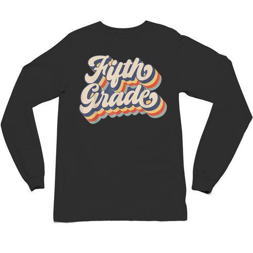 Retro Sunset Fifth Grade Teacher & Student Back To School Unisex Long Sleeve T-Shirt - teacherstshirts.com AU