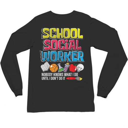 School Social Worker Teacher Caseworker Public Servant LSW Unisex Long Sleeve T-Shirt - teacherstshirts.com
