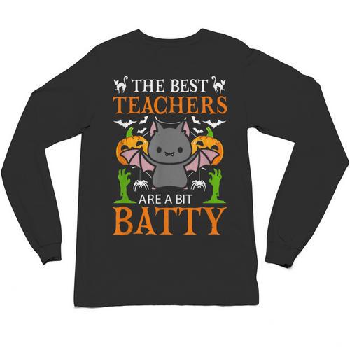 School Teacher A Bit Batty Teaching Bat Halloween Costume Unisex Long Sleeve T-Shirt - teacherstshirts.com AU