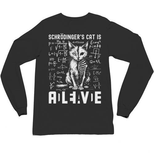 Schrodinger's Cat Dead And Alive Physics Teacher Unisex Long Sleeve T-Shirt - teacherstshirts.com DE