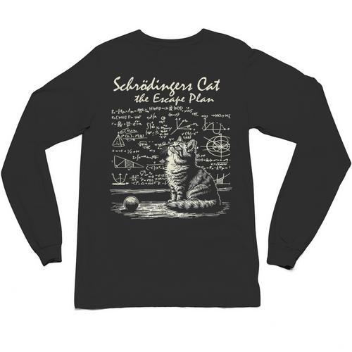 SchröDinger's Cat Escape Plan Science Teacher For Men Women Kids Unisex Long Sleeve T-Shirt - teacherstshirts.com