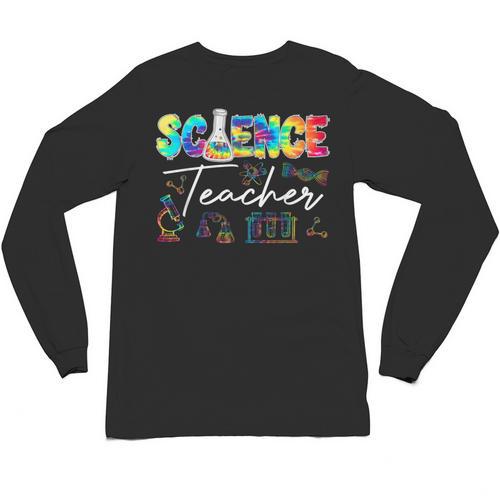 Science Teacher Tie Dye First Day Of School Back To School Men Women Girls Kids Unisex Long Sleeve T-Shirt - teacherstshirts.com AU