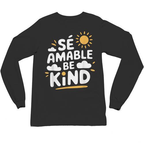 SÉ AMABLE Be Kind Bilingual Teacher Maestra Spanish Teacher Unisex Long Sleeve T-Shirt - teacherstshirts.com AU