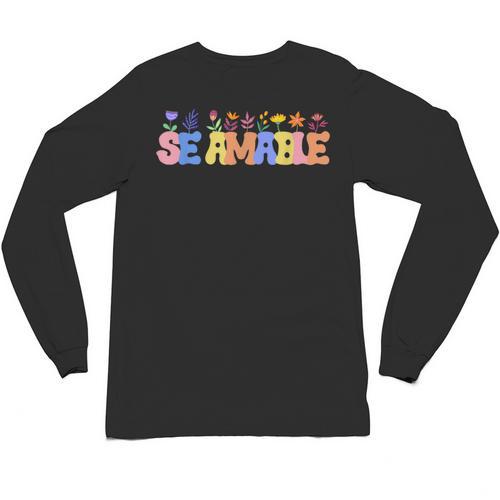 Se Amable Be Kind In Spanish Groovy Teacher Flowers Unisex Long Sleeve T-Shirt - teacherstshirts.com AU