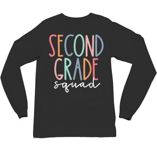 Second Grade Squad 2nd Grade Teacher Women Back To School Unisex Long Sleeve T-Shirt - teacherstshirts.com UK
