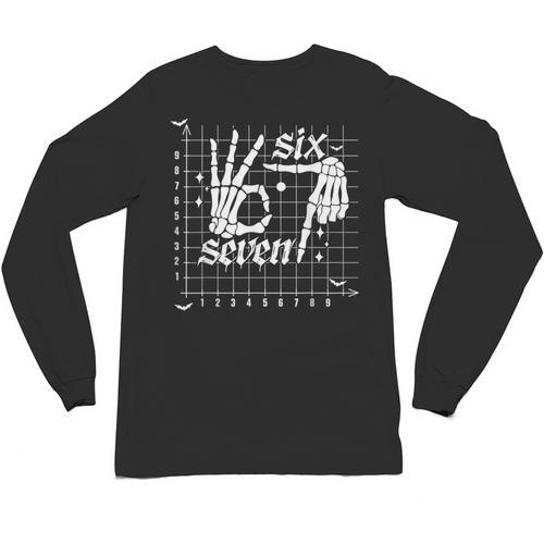 Six Seven Coordinate 67 Skeleton Math Teacher 67 Unisex Long Sleeve T-Shirt - teacherstshirts.com CA