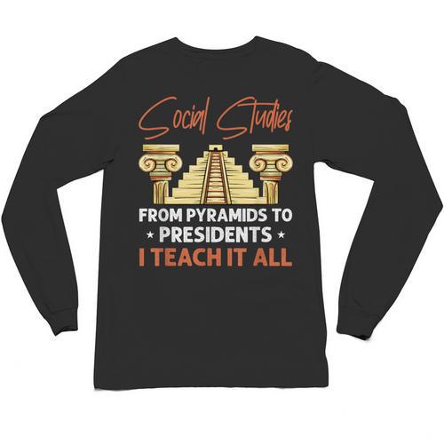 Social Studies Teacher World History Teacher Men Women Unisex Long Sleeve T-Shirt - teacherstshirts.com AU