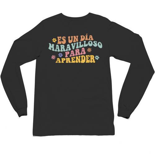 Spanish Teacher Dual Language Bilingual Teacher Cute Preppy Unisex Long Sleeve T-Shirt - teacherstshirts.com AU