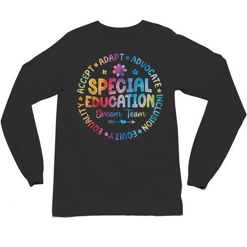 Special Education Squad Dream Team SPED Teacher Back School Unisex Long Sleeve T-Shirt - teacherstshirts.com DE