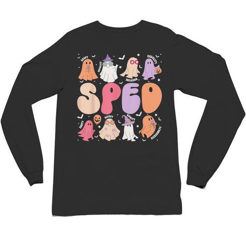 Special Education Teacher Ghosts Halloween SPED Teacher Unisex Long Sleeve T-Shirt - teacherstshirts.com