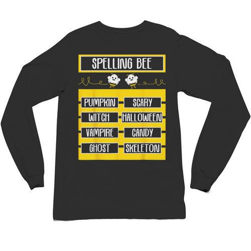 Spelling Bee Halloween Teachers Bee Spelling Competition Unisex Long Sleeve T-Shirt - teacherstshirts.com AU